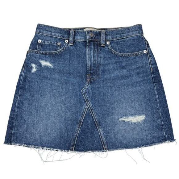 Everlane The Deconstructed Denim Skirt Women's Size 26 - Picture 3 of 6